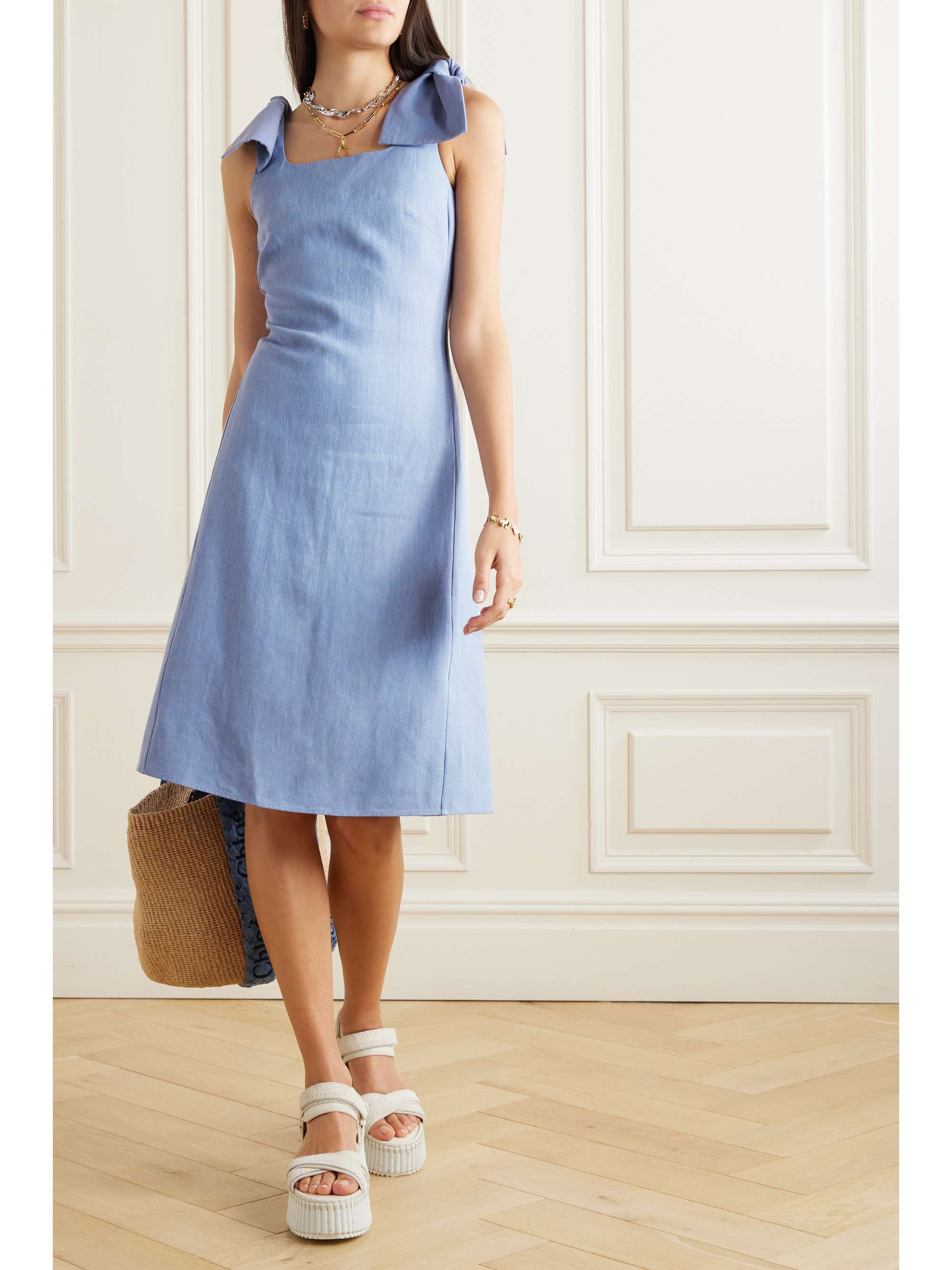 linen sheath dress