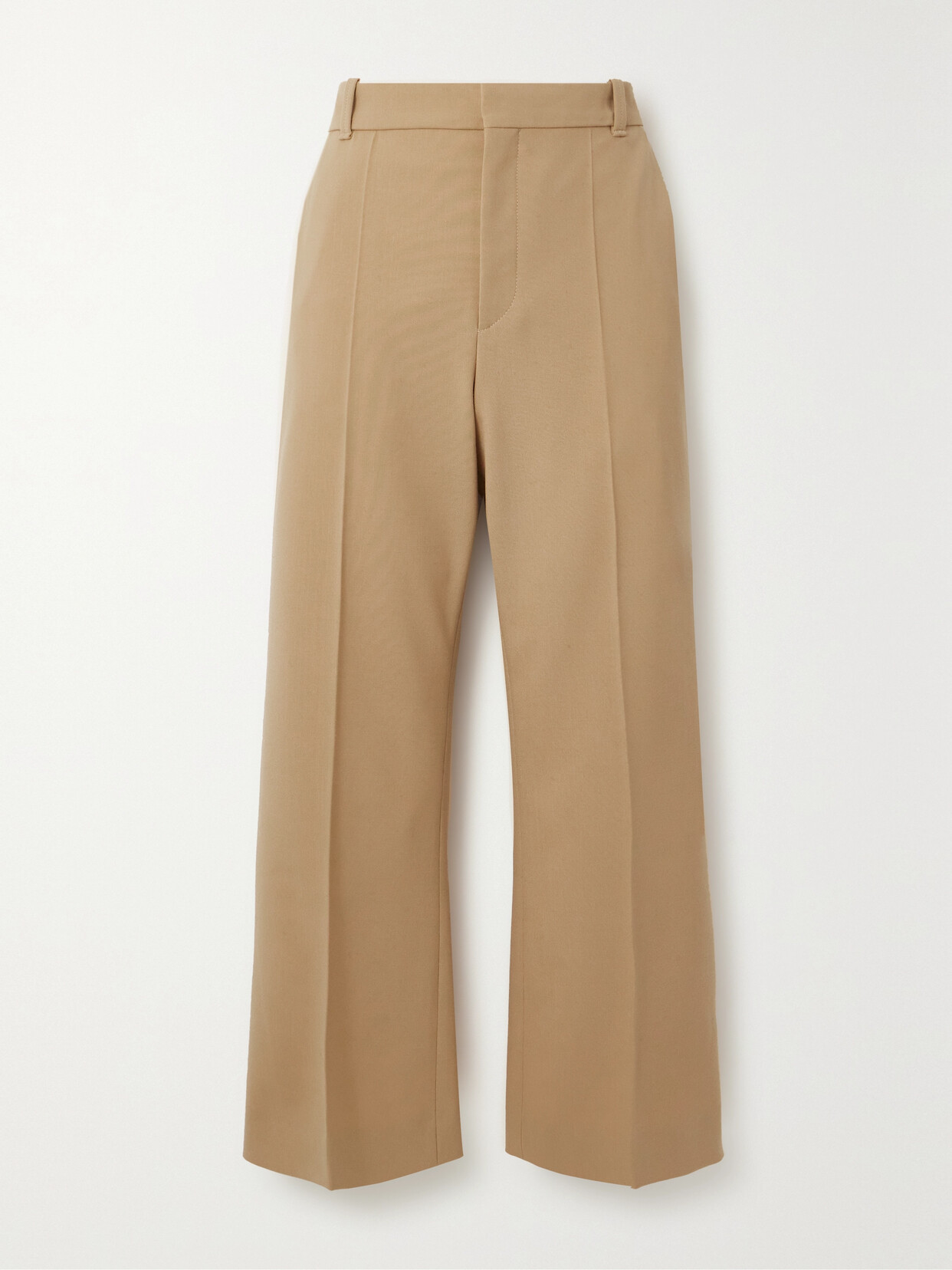 Chloé Cropped Wool Bootcut Pants - Neutrals