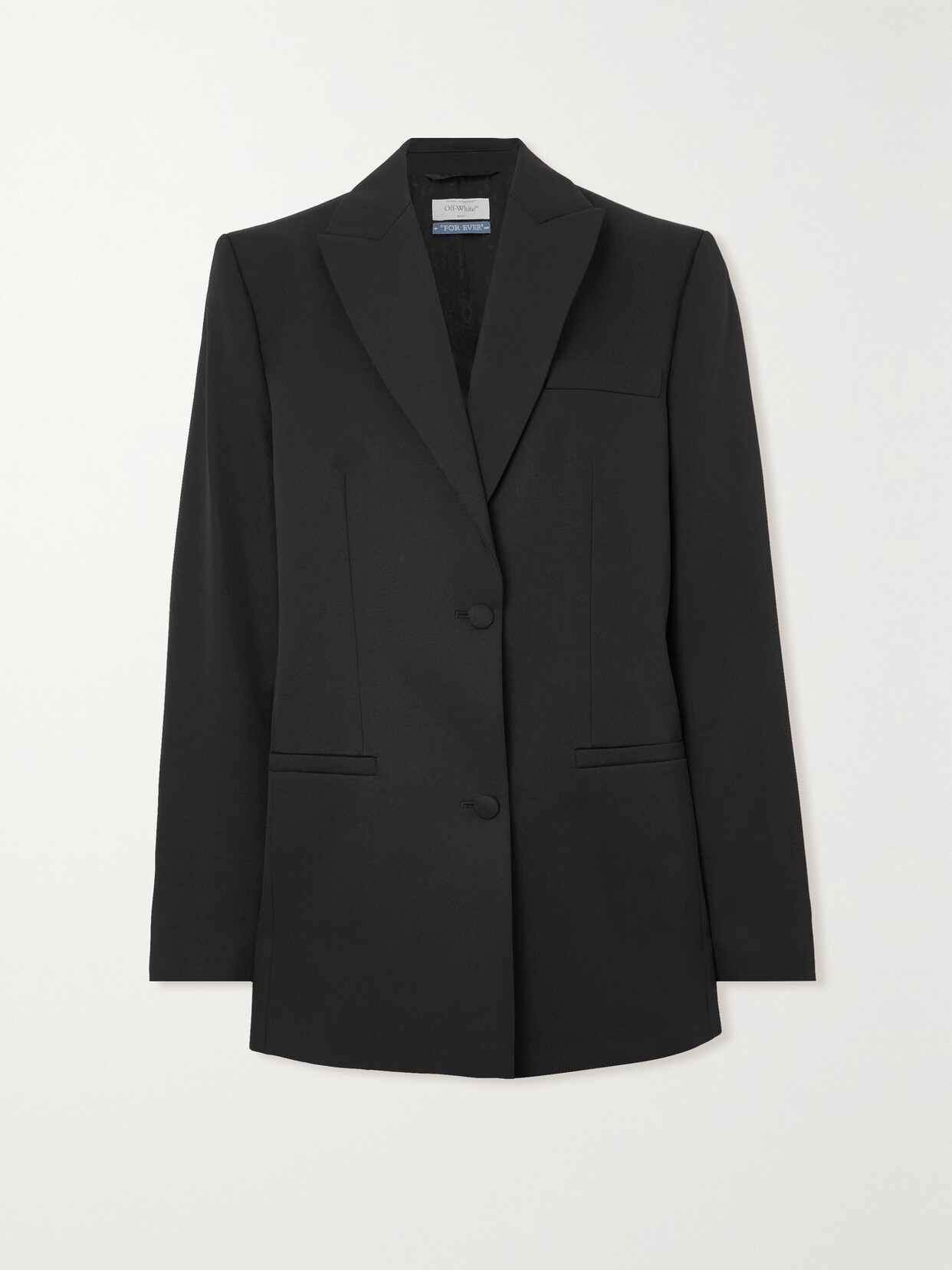 Off-White Tomboy Embroidered Wool-twill Blazer - Black