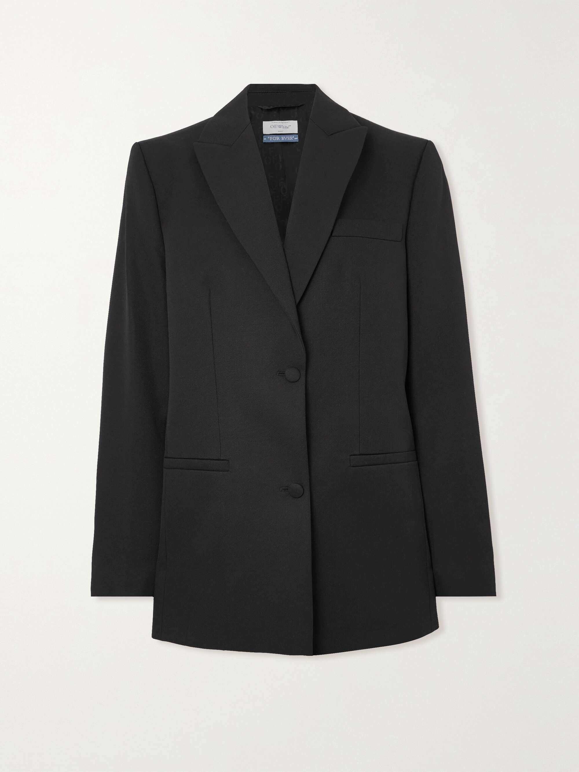 OFF-WHITE Tomboy embroidered wool-twill blazer | NET-A-PORTER