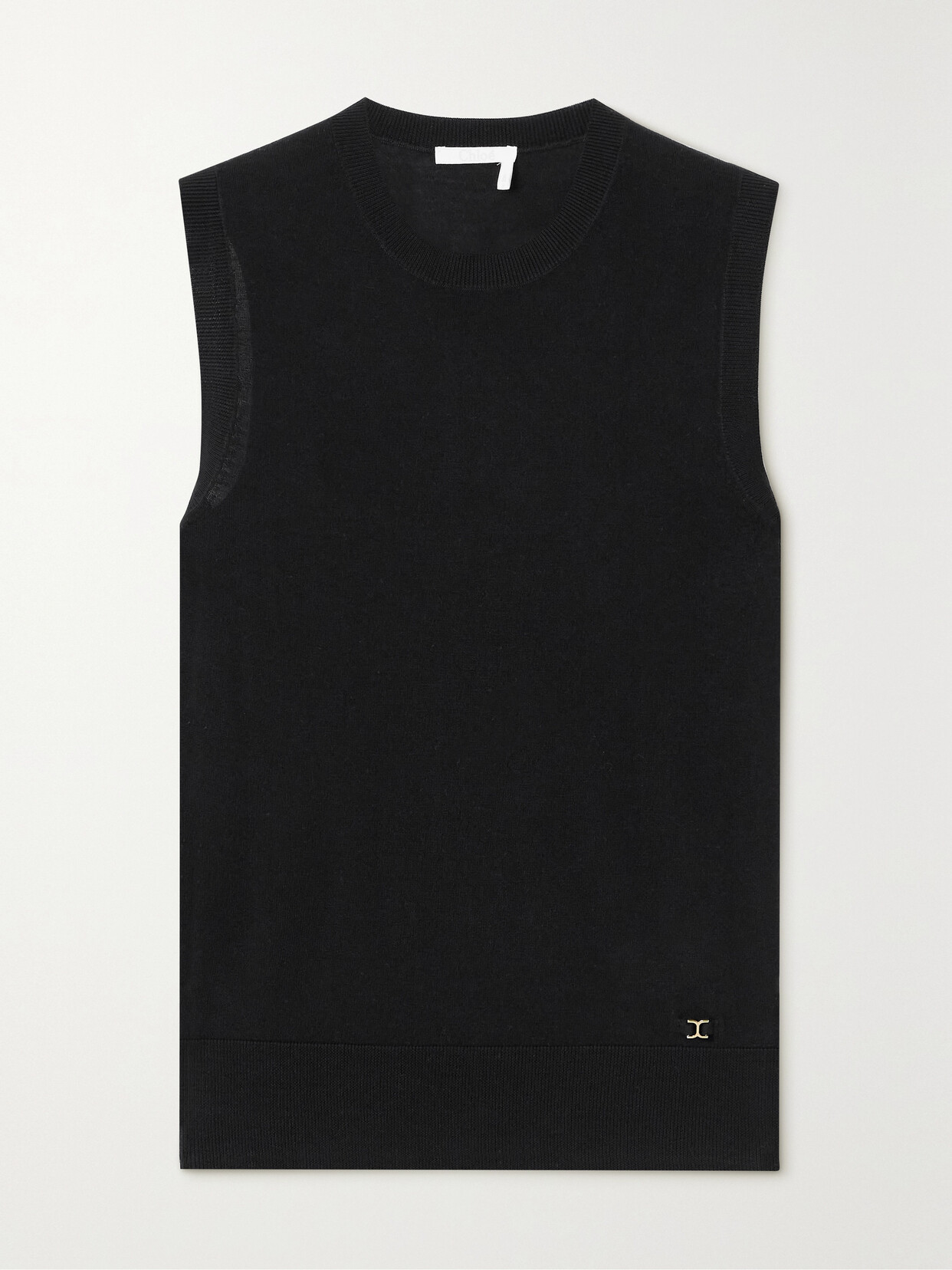 Shop Chloé Wool Top In Black