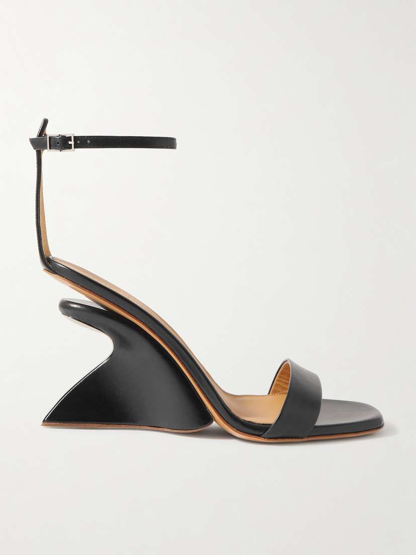 Off-White Jug Leather Wedge Sandals