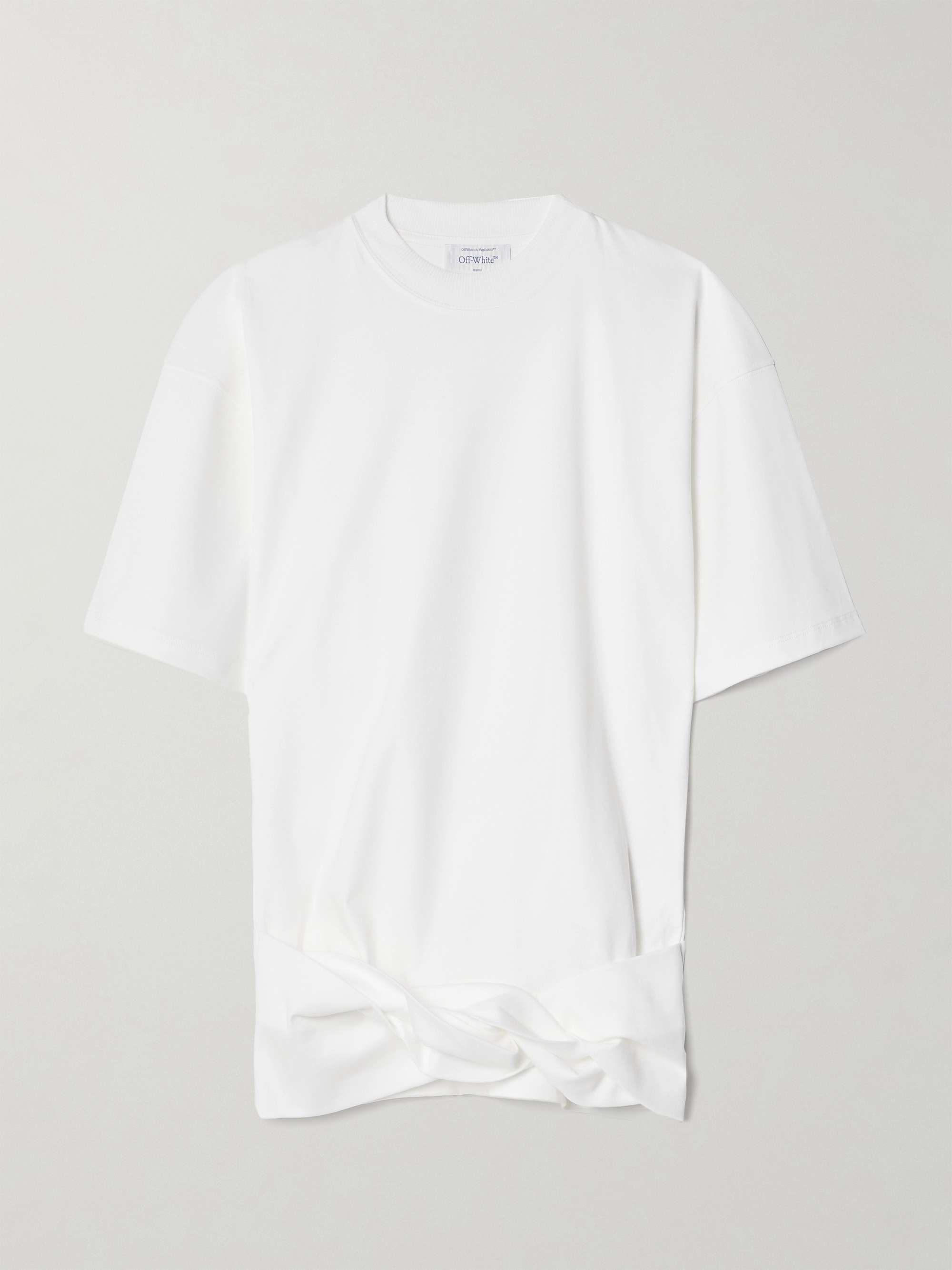 OFF-WHITE Twist-front cotton-jersey T-shirt