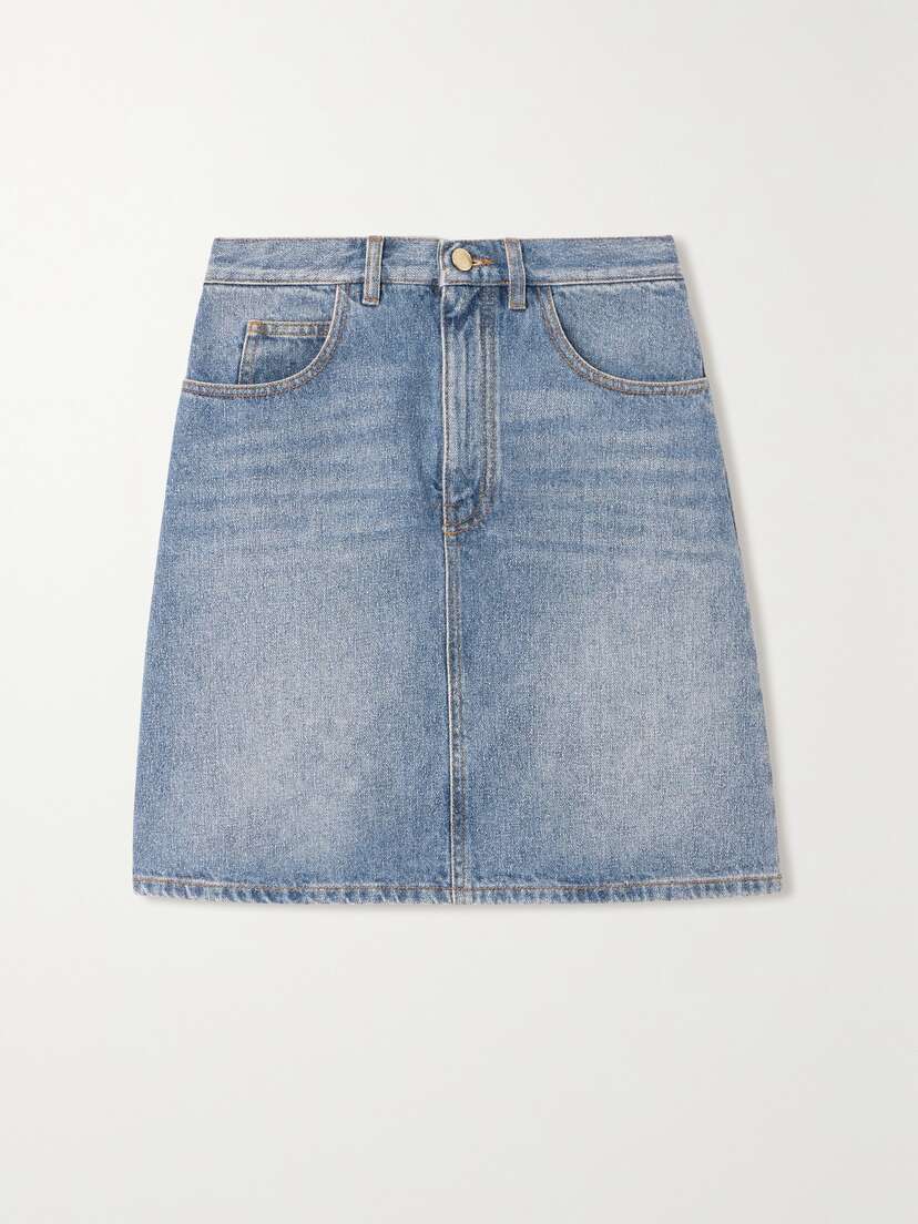 Chloé + Net Sustain Cotton And Hemp-blend Denim Mini Skirt