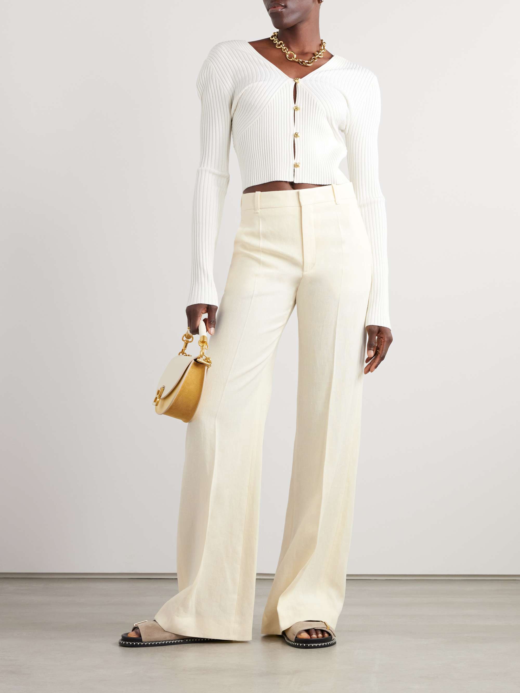 CHLOÉ Linen wide-leg pants