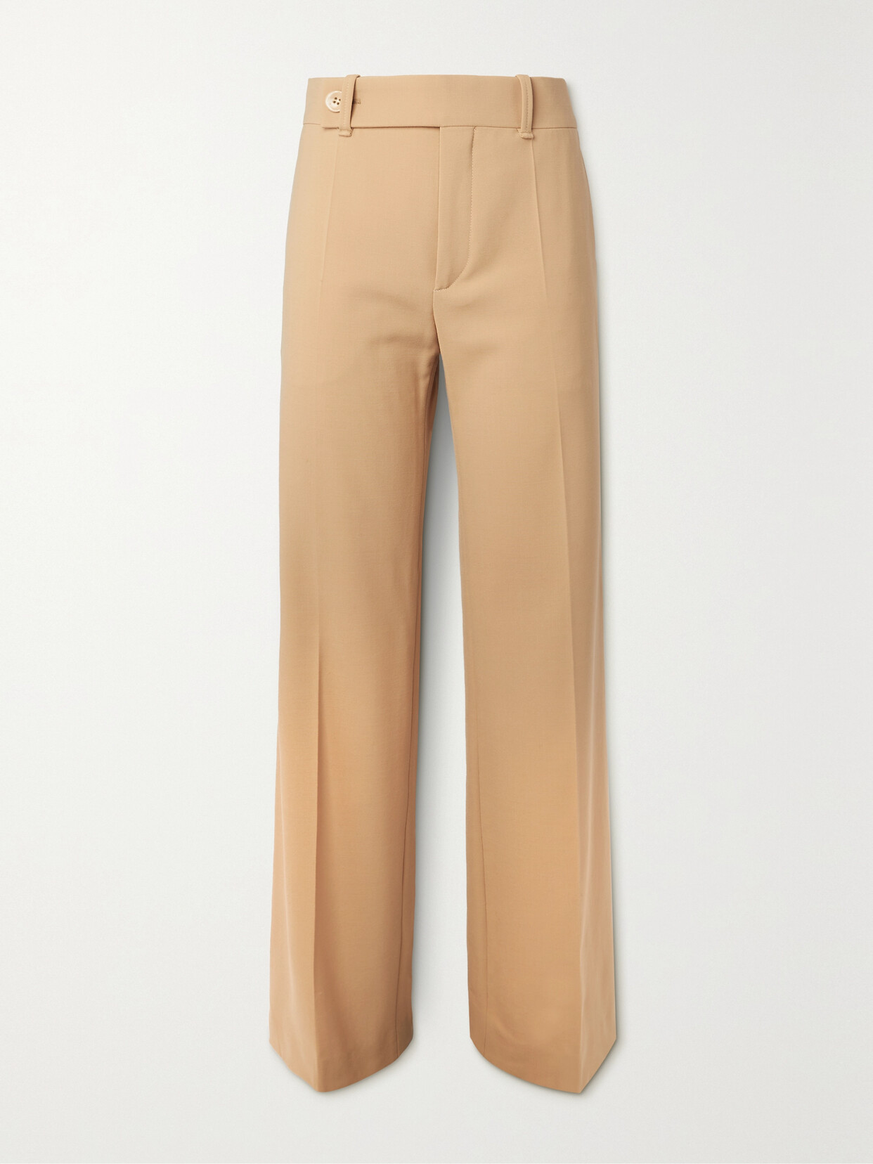 Chloé Wool-blend Wide-leg Trousers In Neutrals