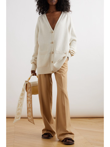 Chloé Wool-blend wide-leg pants