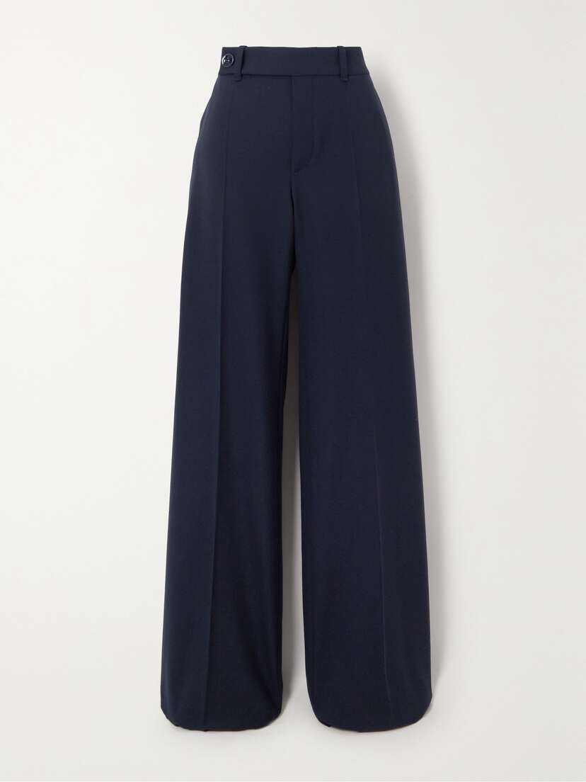 Chloé High-rise Wool-blend Wide-leg Pants