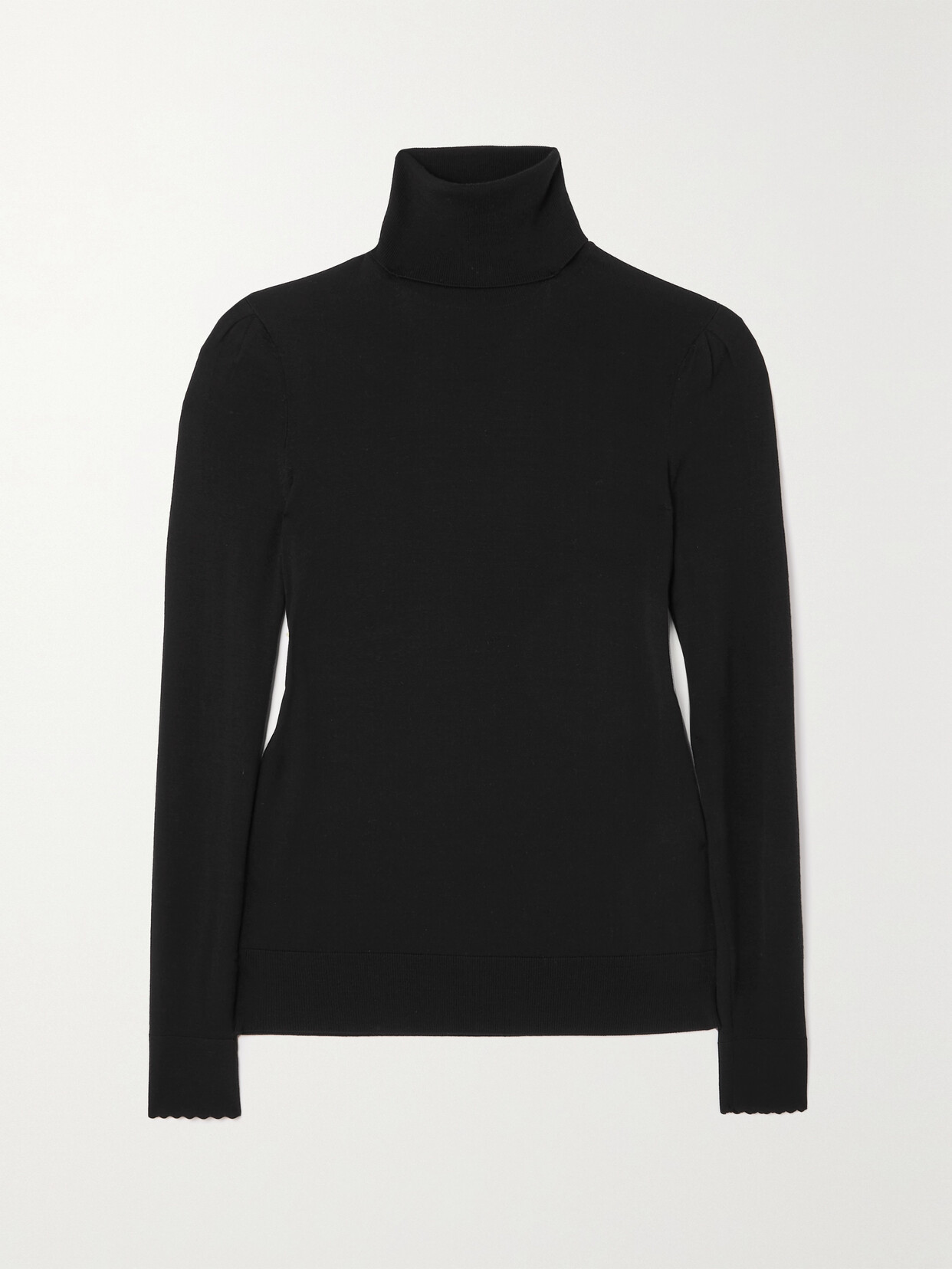 Chloé Wool-blend Turtleneck Sweater - Black
