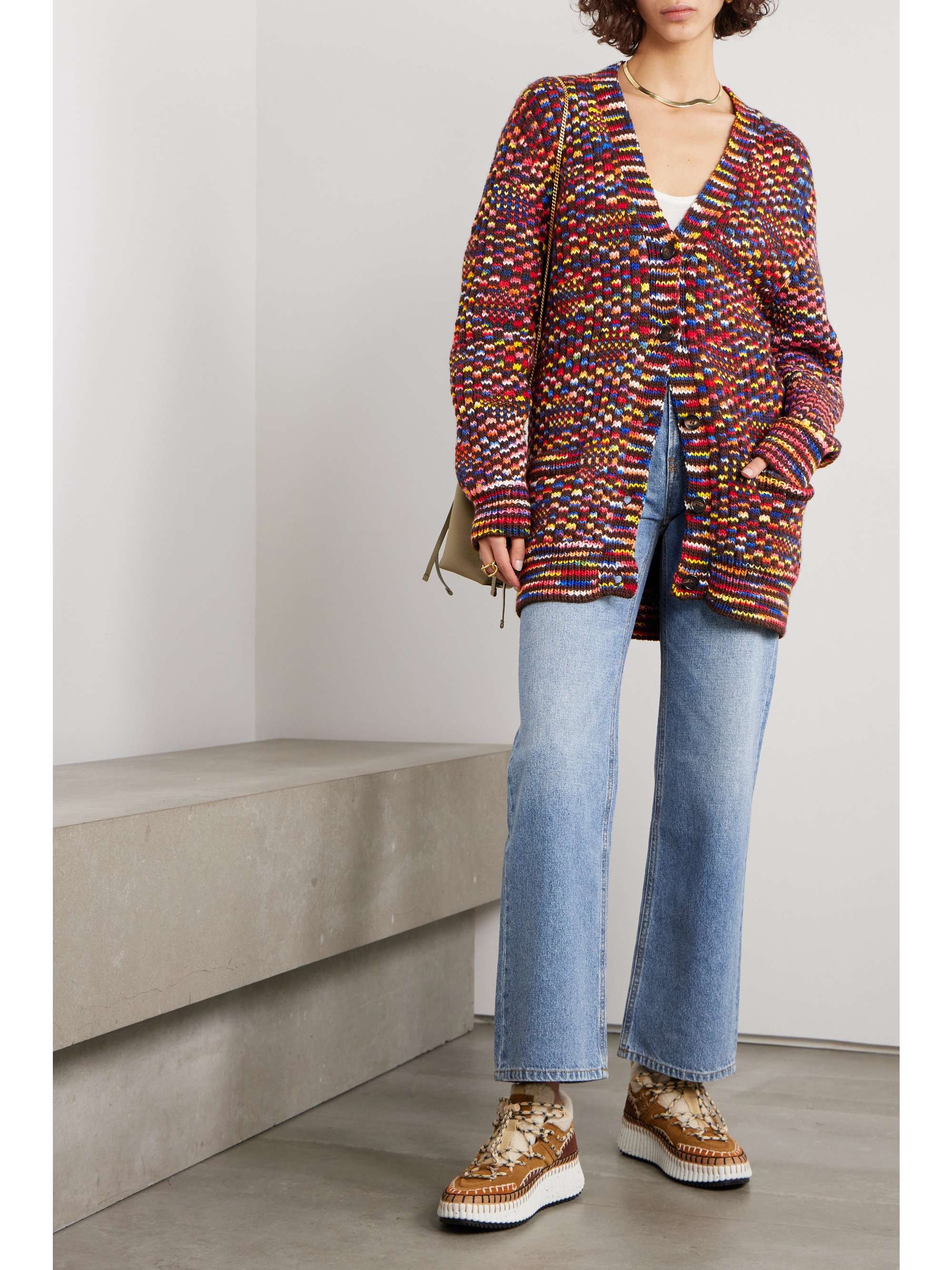 CHLOÉ Intarsia wool cardigan | NET-A-PORTER