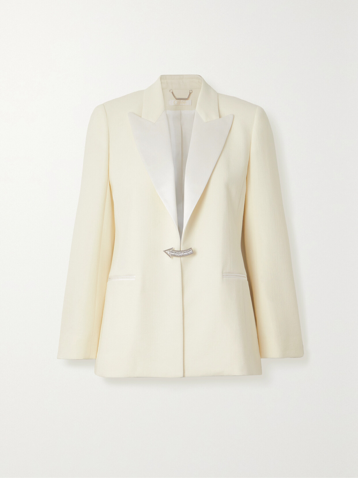 Chloé Peak-lapels Single-breasted Blazer In Beige