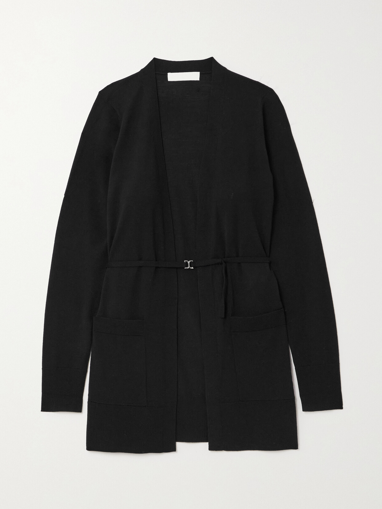 Chloé Belted Wool Cardigan - Black