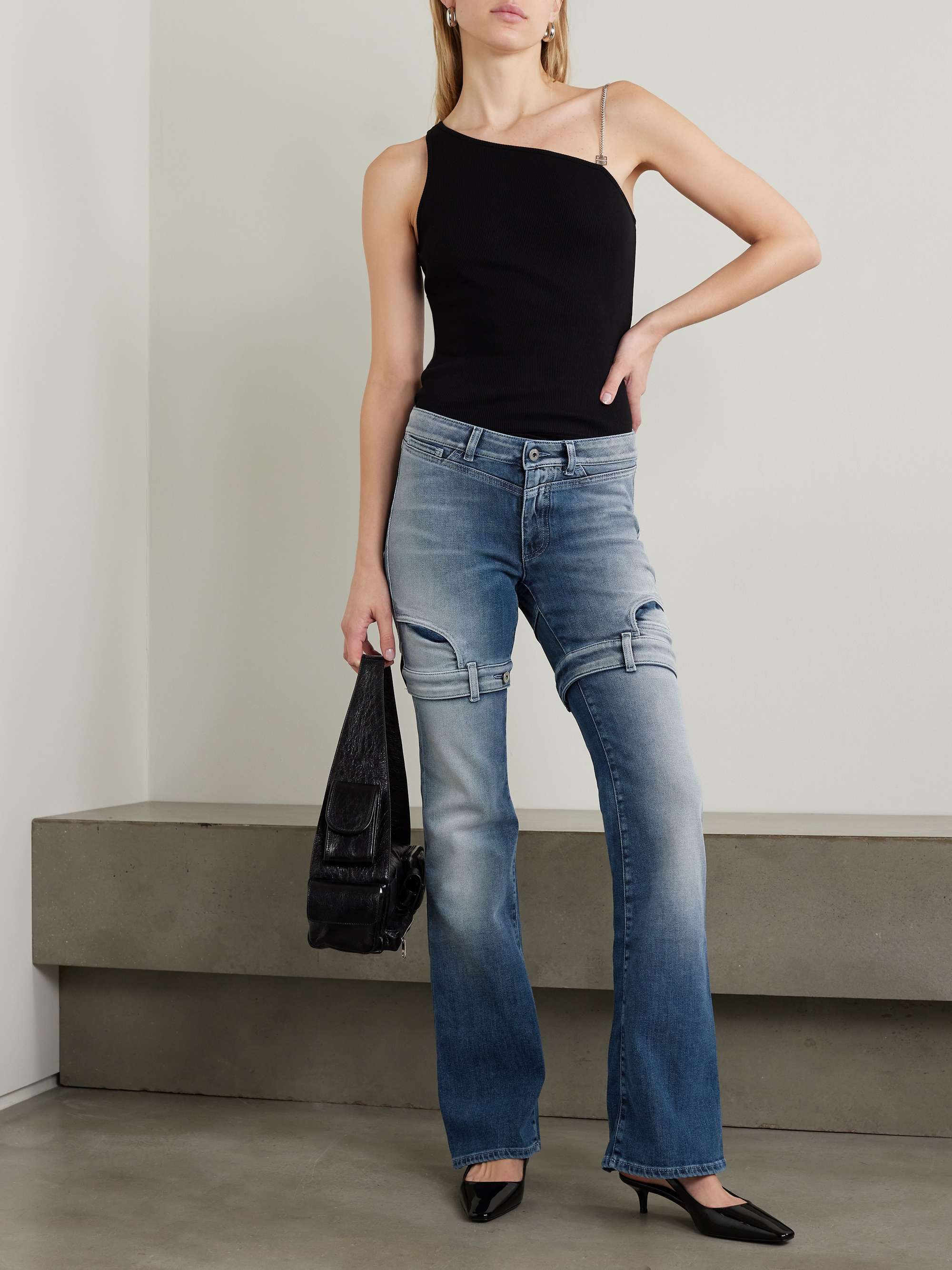 OFF-WHITE Upside Down low-rise bootcut jeans | NET-A-PORTER