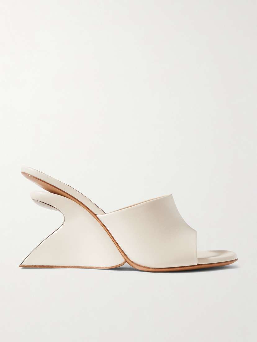 Off-White Jug Leather Wedge Mules