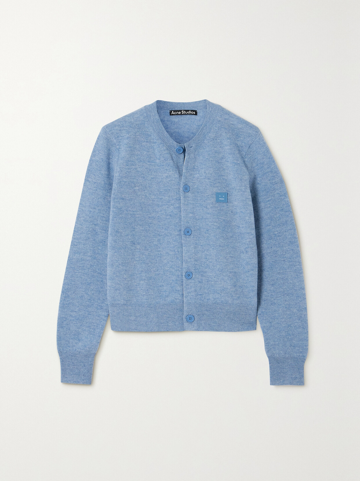 Acne Studios Appliquéd Wool Cardigan - Blue