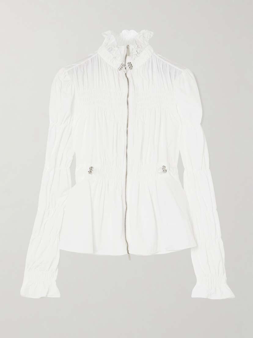 Off-White Smocked Shell Top