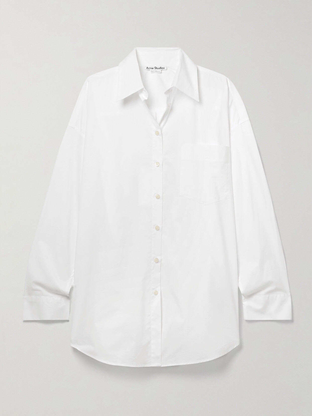 Acne Studios Cotton-blend Poplin Shirt - White