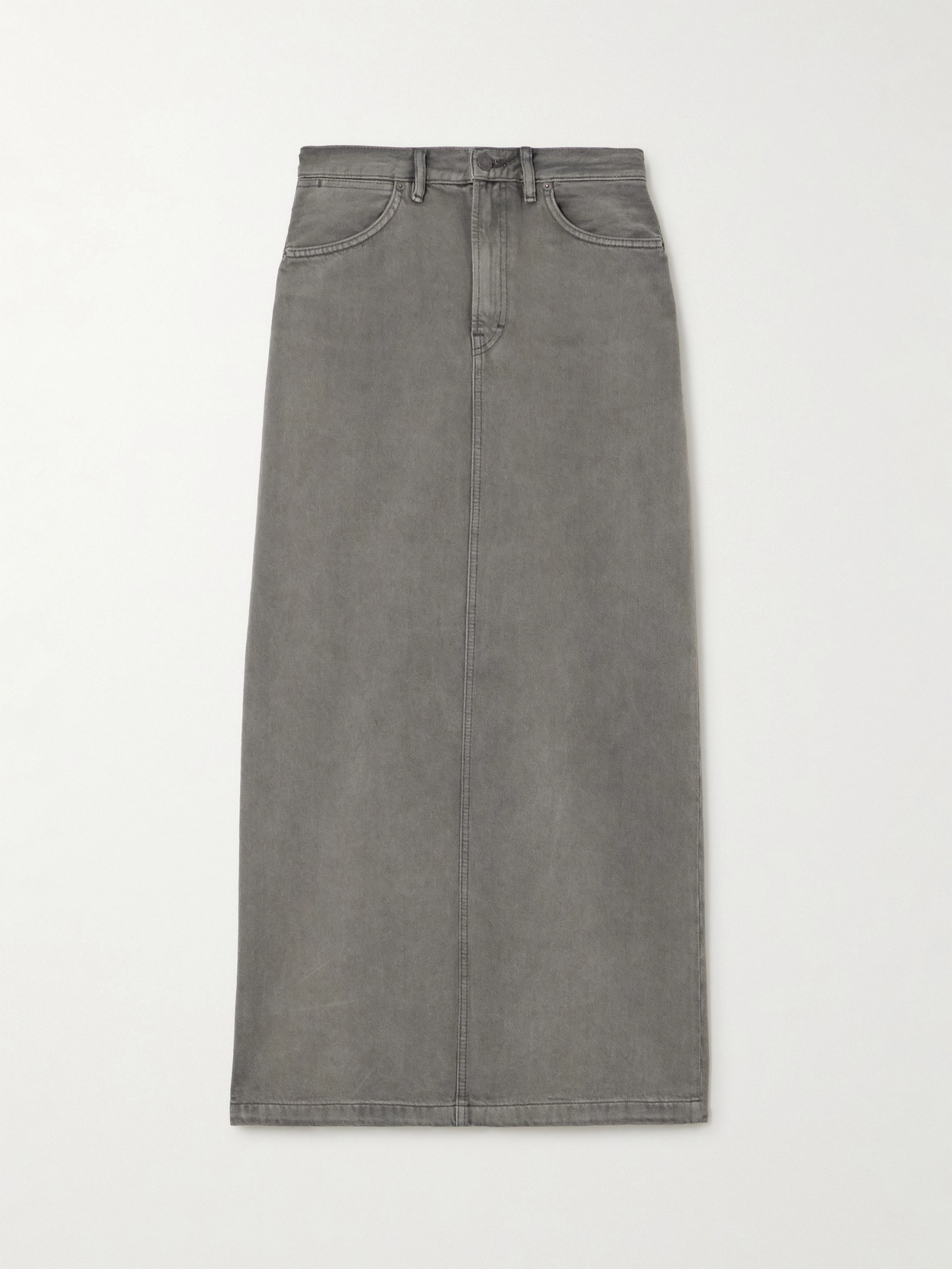 Acne Studios Denim Maxi Skirt In Grey