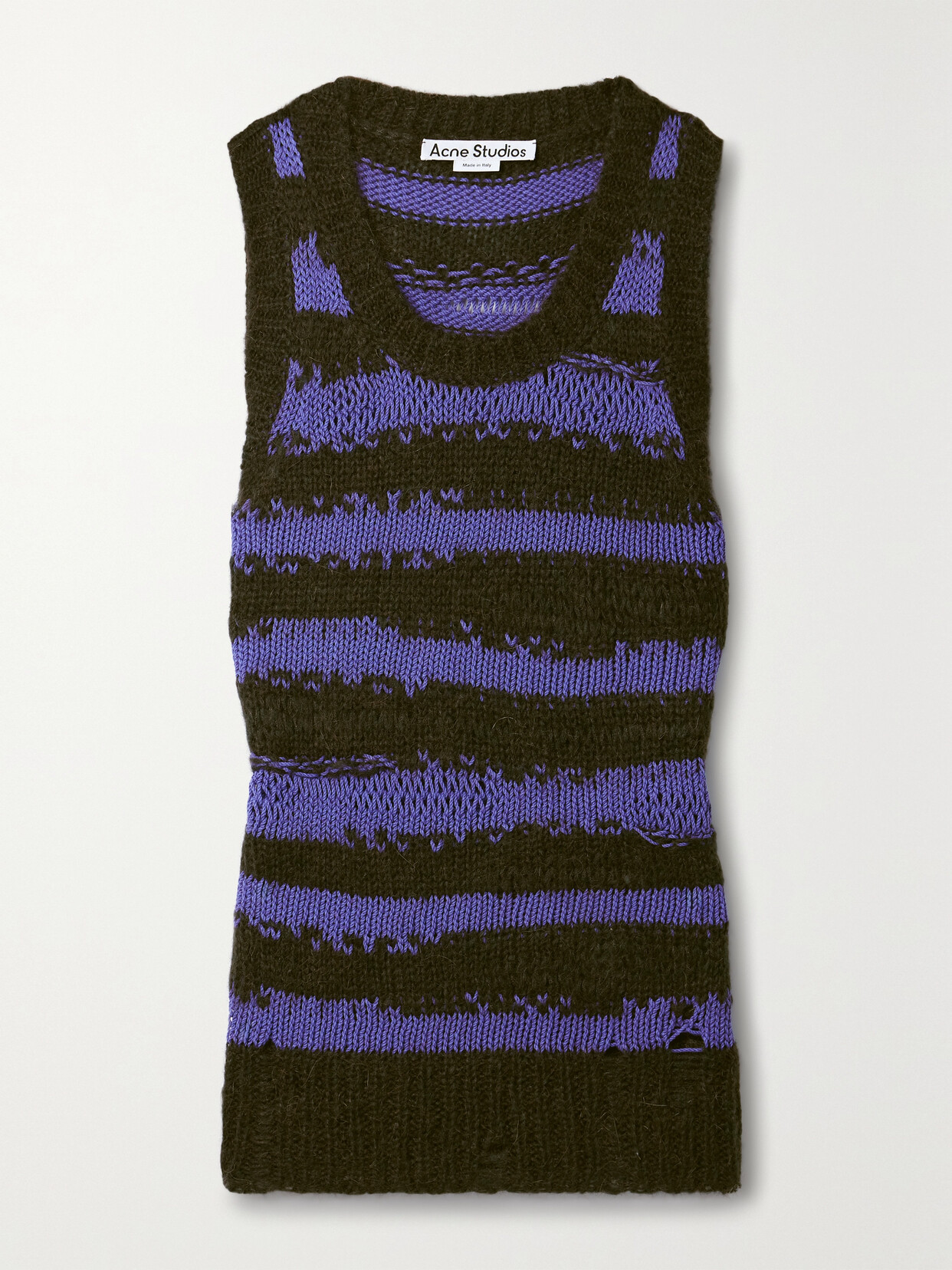 Acne Studios Striped Knitted Vest - Gray