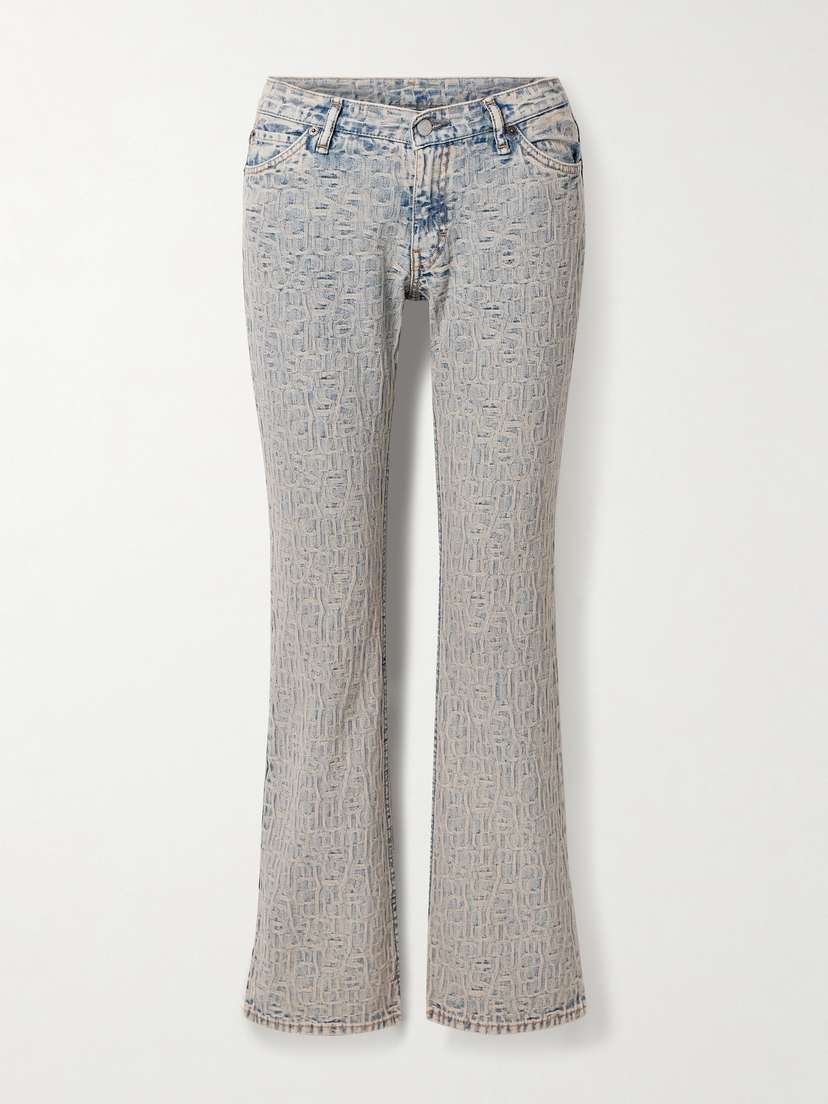 Acne Studios Denim-jacquard Low-rise Bootcut Jeans