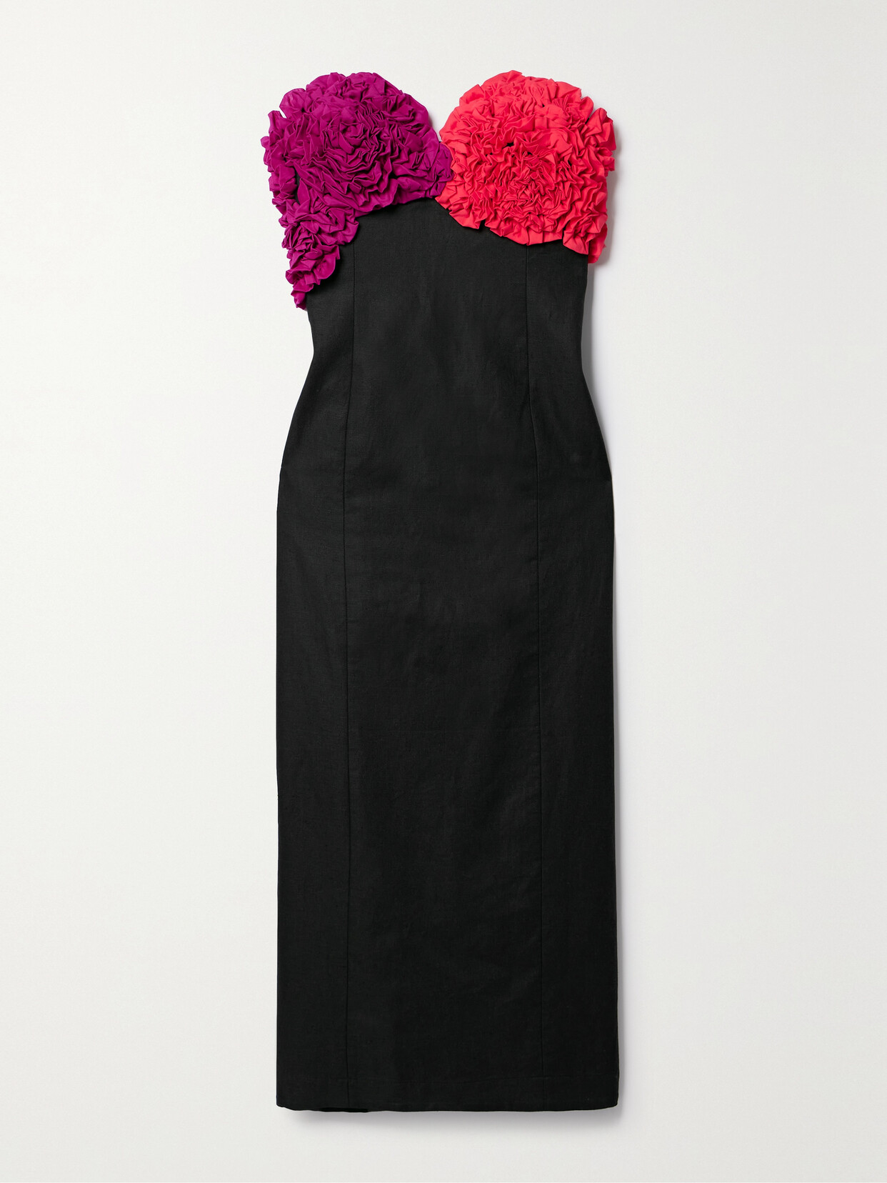 Shop Mara Hoffman + Net Sustain Carmen Ruffled Organic Cotton And Tencel Lyocell-blend Midi Dress In Black