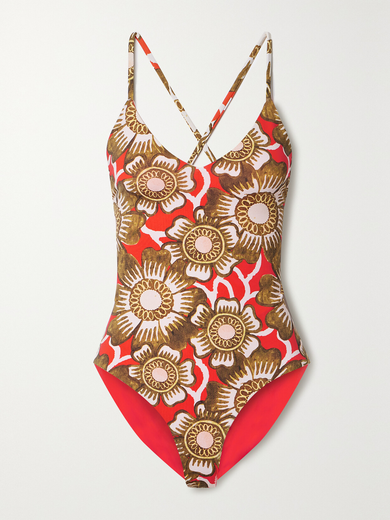 Mara Hoffman - Emma Floral-print Swimsuit - Red