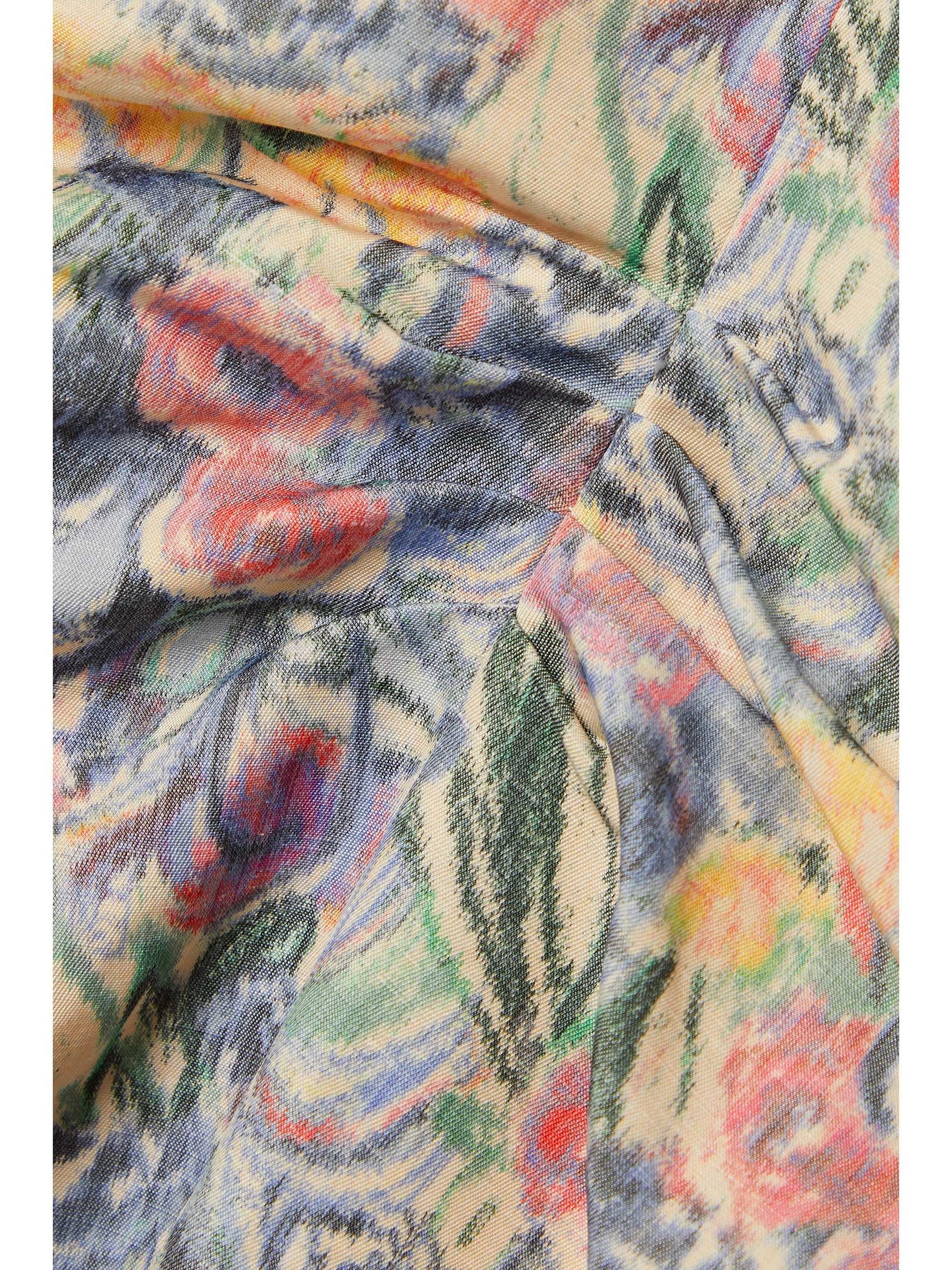 Markarian Palma cold-shoulder floral-print linen-blend midi dress thumbnail
