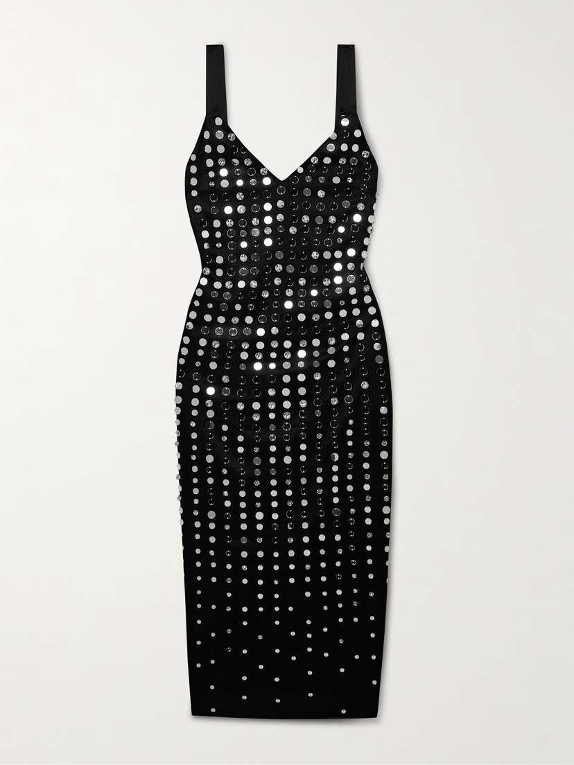 Markarian Rhonda Embellished Silk-satin Midi Dress