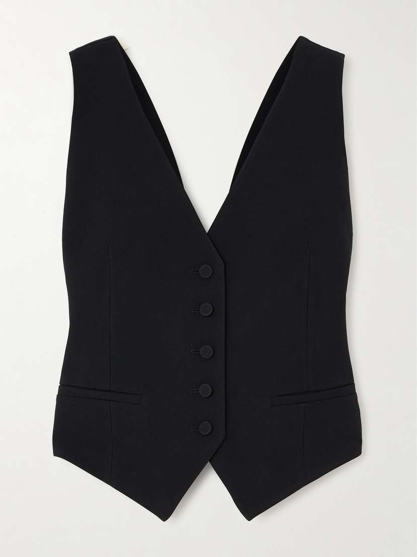 Nina Ricci Open-back Draped Cady Vest