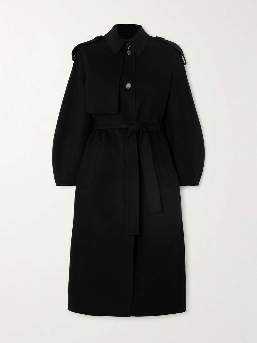 Mackage Ceyla Belted Wool-felt Trench Coat