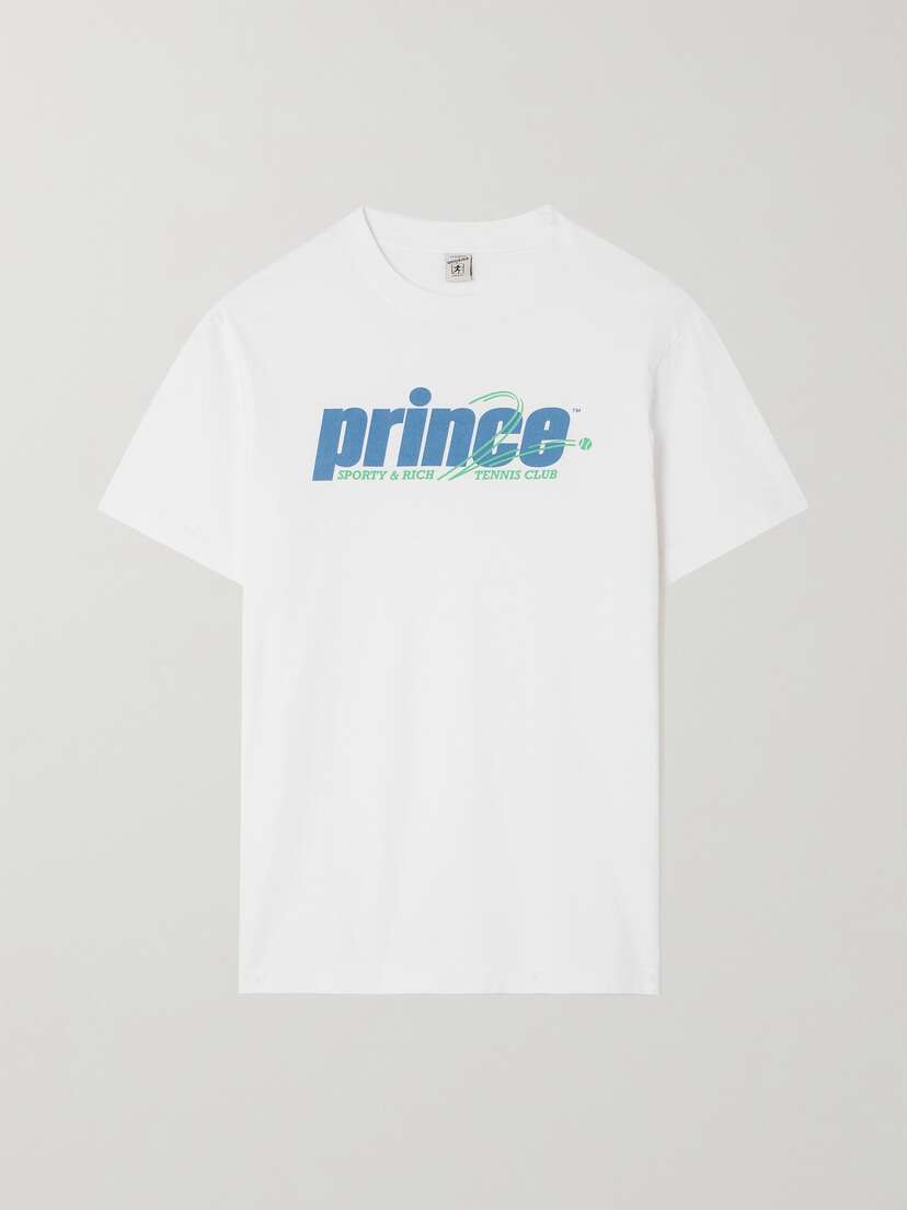 Sporty & Rich + Prince Rebound Printed Cotton-jersey T-shirt