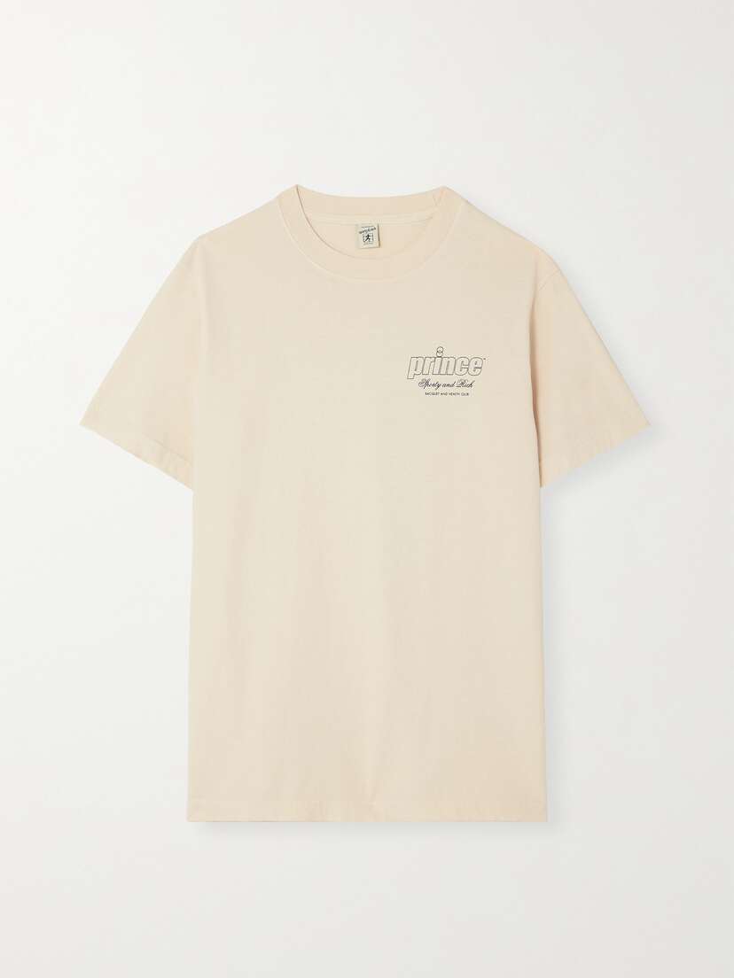 Sporty & Rich + Prince Printed Cotton-jersey T-shirt