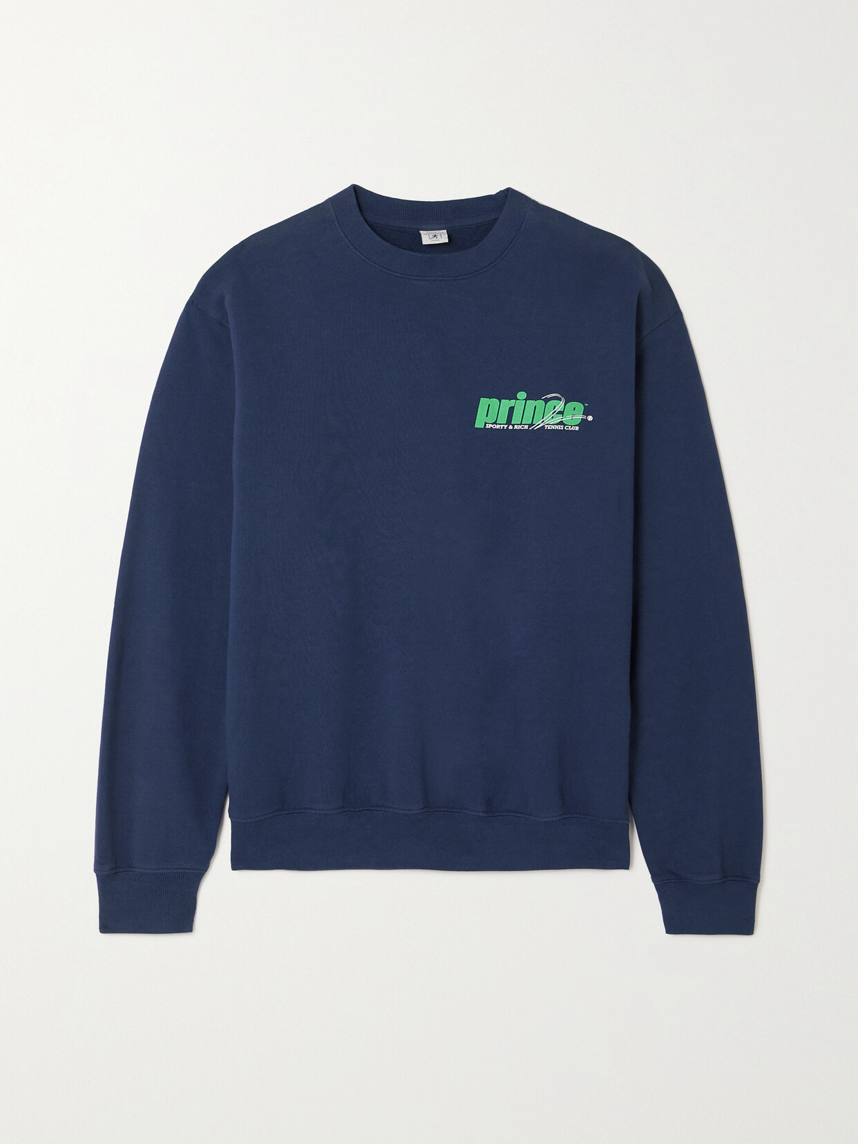 Sporty & Rich + Prince Rebound Printed Cotton-jersey Sweatshirt - Blue