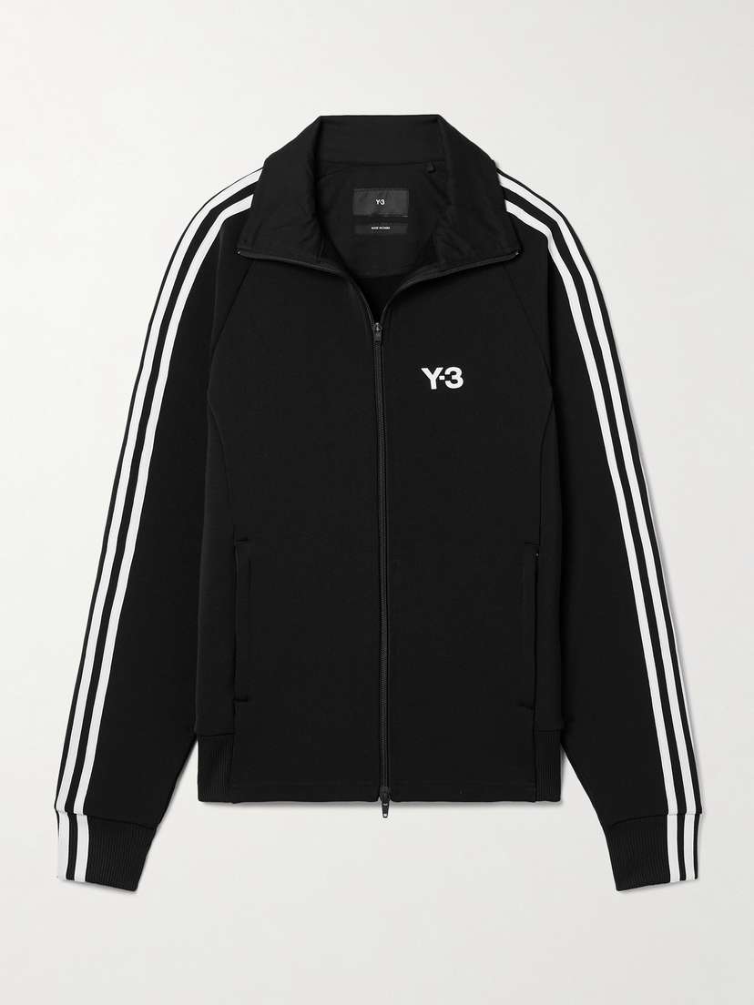 adidas Originals + Y-3 Printed Striped Ponte Track Jacket -  - x large