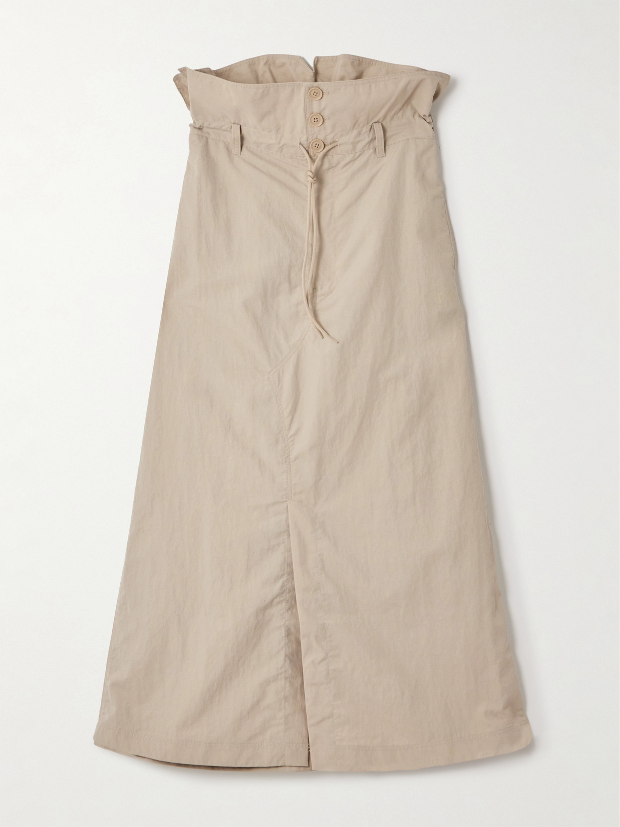 adidas Originals - + Y-3 Crinkled-shell Midi Skirt - Brown