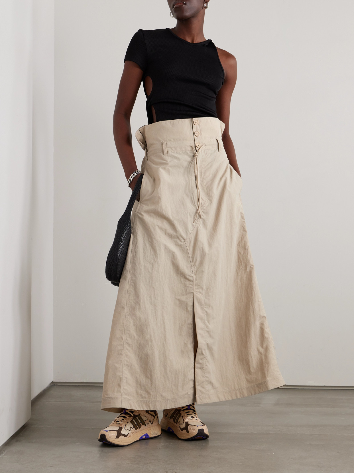 + Y-3 Crinkled-Shell Midi
