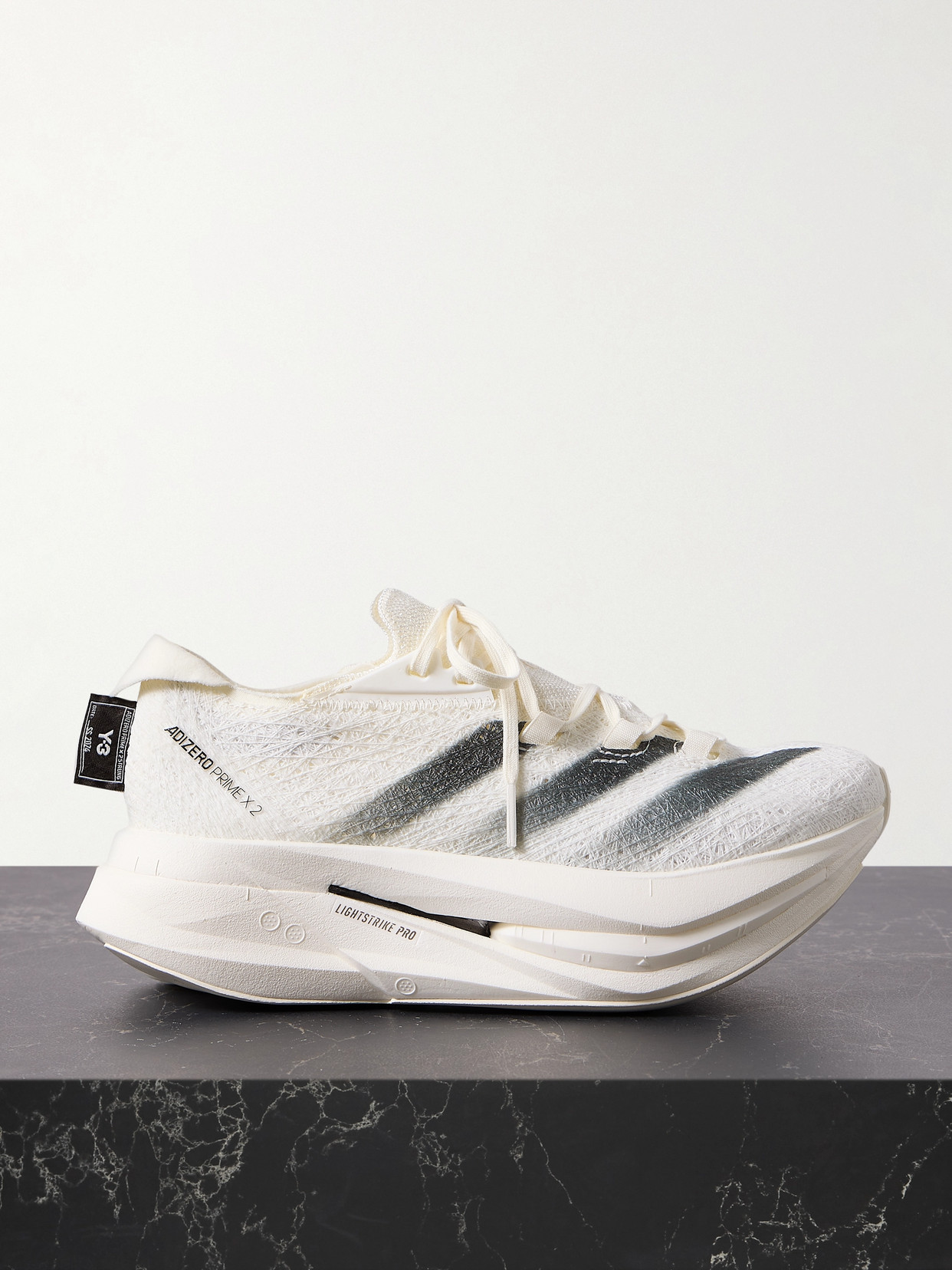 Adidas Originals + Y-3 Adizero Prime X2 Strung Sneakers In White