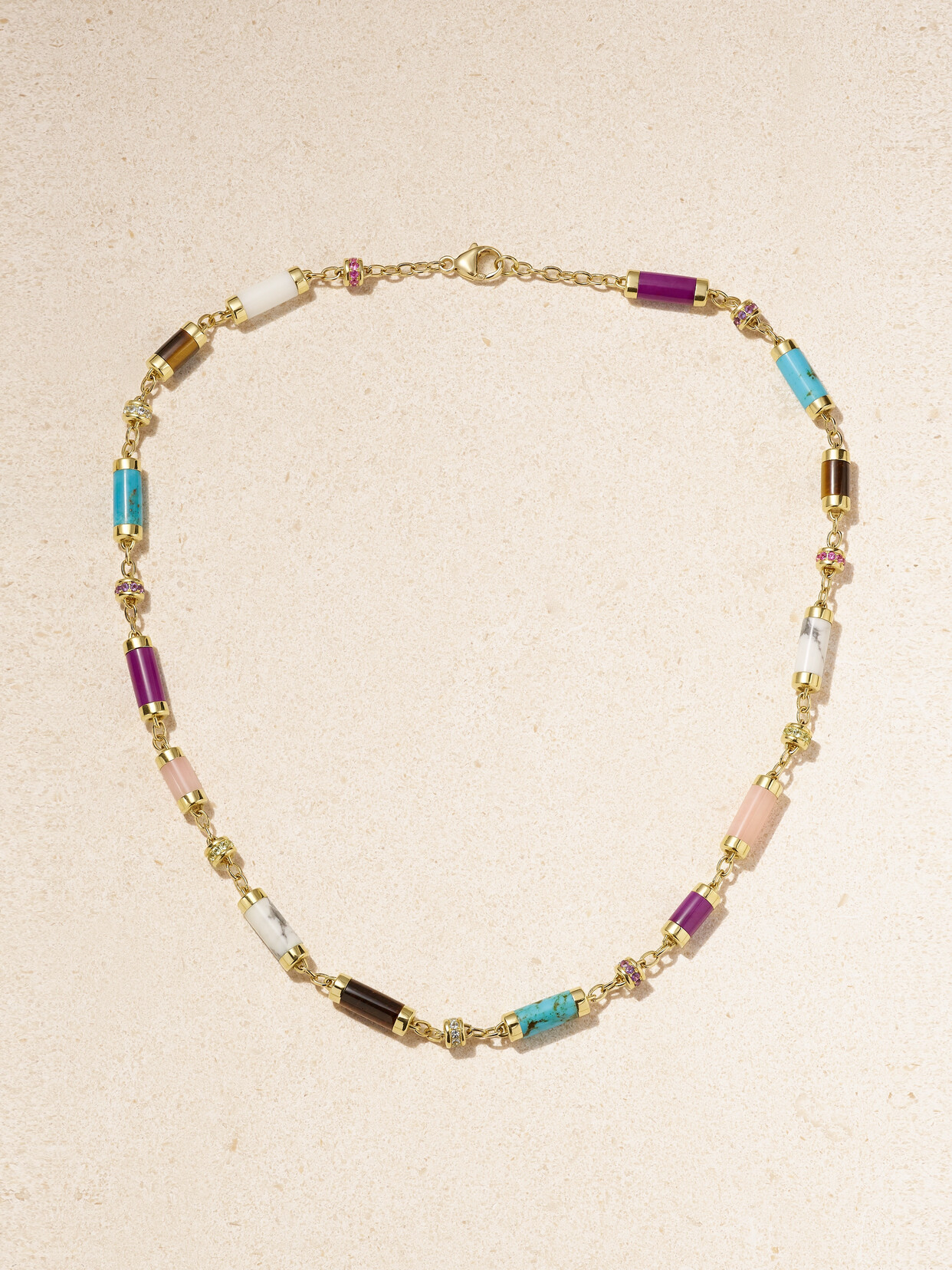 Emily P. Wheeler + Net Sustain Groove 18-karat Recycled  Multi-stone Necklace