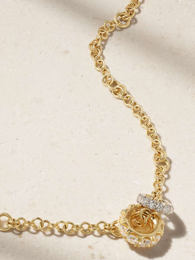 Spinelli Kilcollin Gravity 18-karat Yellow And White Gold Diamond Necklace