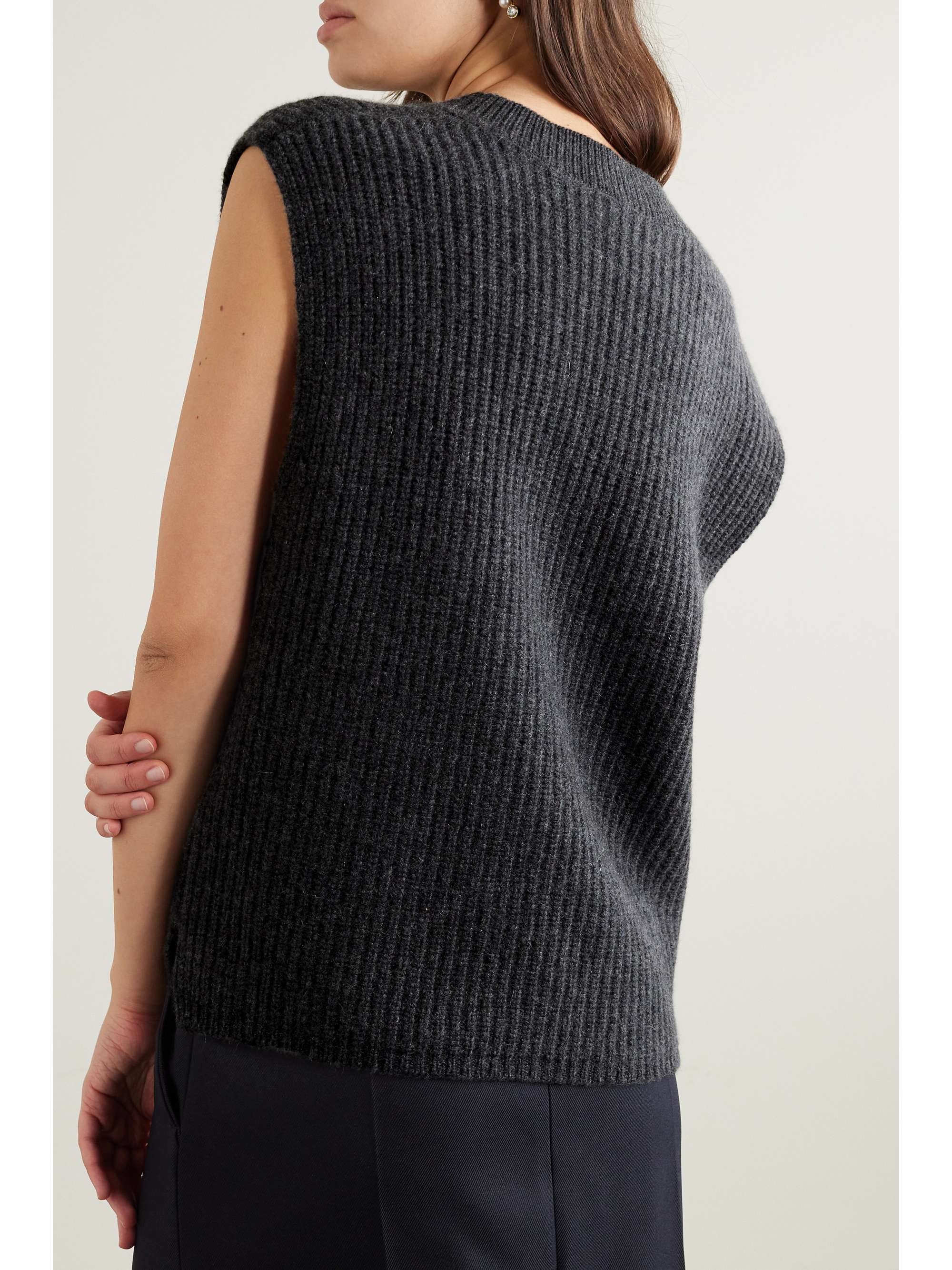 ARCH4 Amelia ribbed cashmere vest