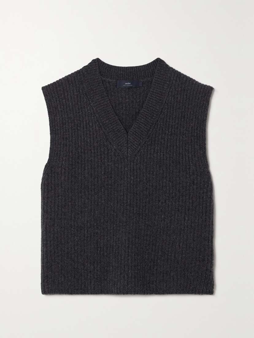 Arch4 + Net Sustain Amelia Ribbed Organic Cashmere Tank