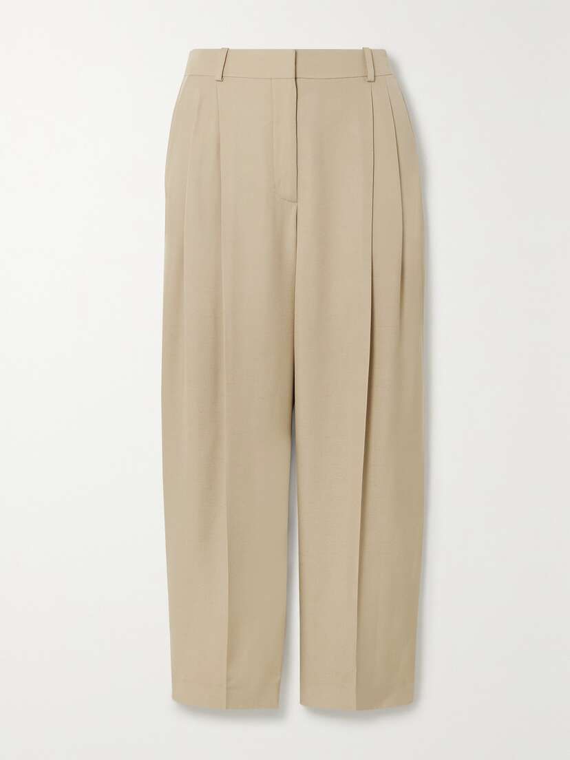 Stella McCartney Pleated Woven Tapered Pants