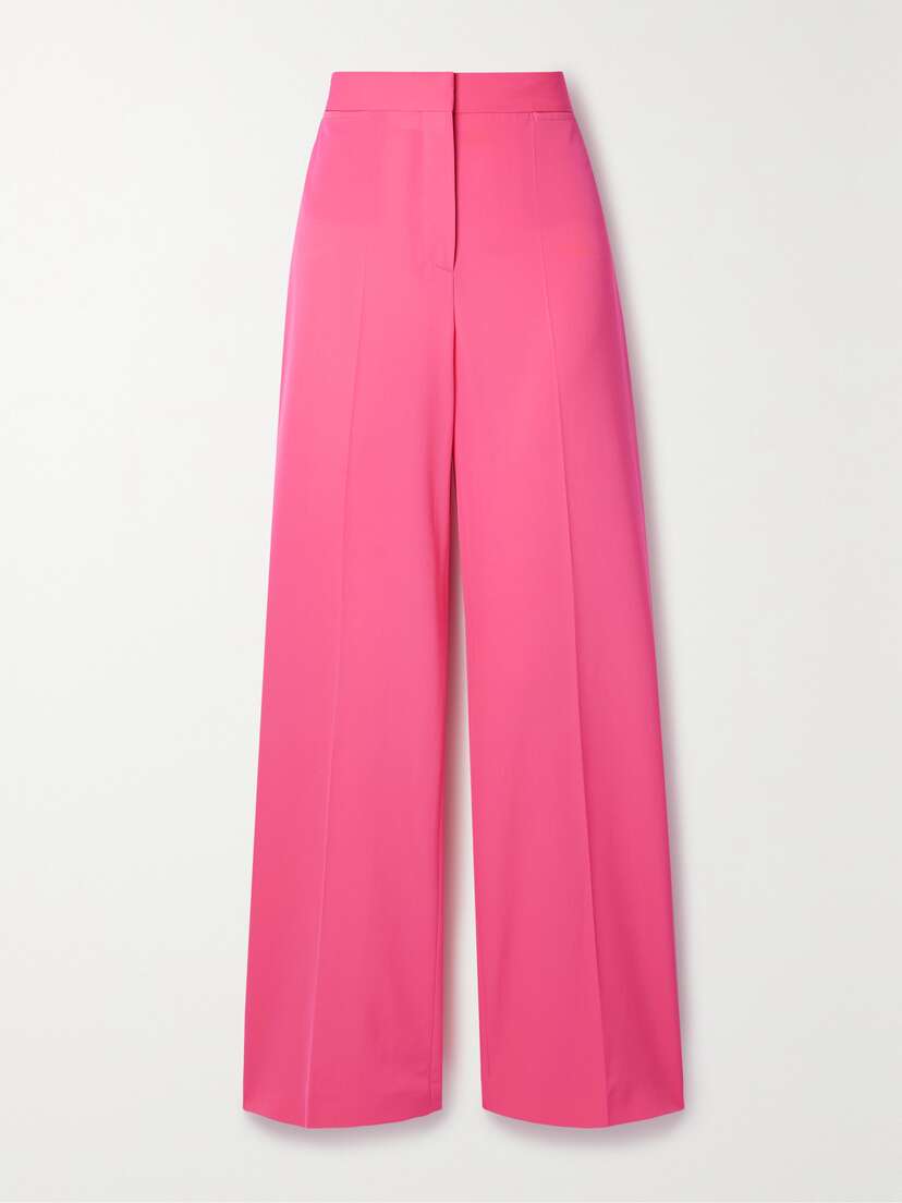 Stella McCartney + Net Sustain Wool-blend Twill Wide-leg Pants