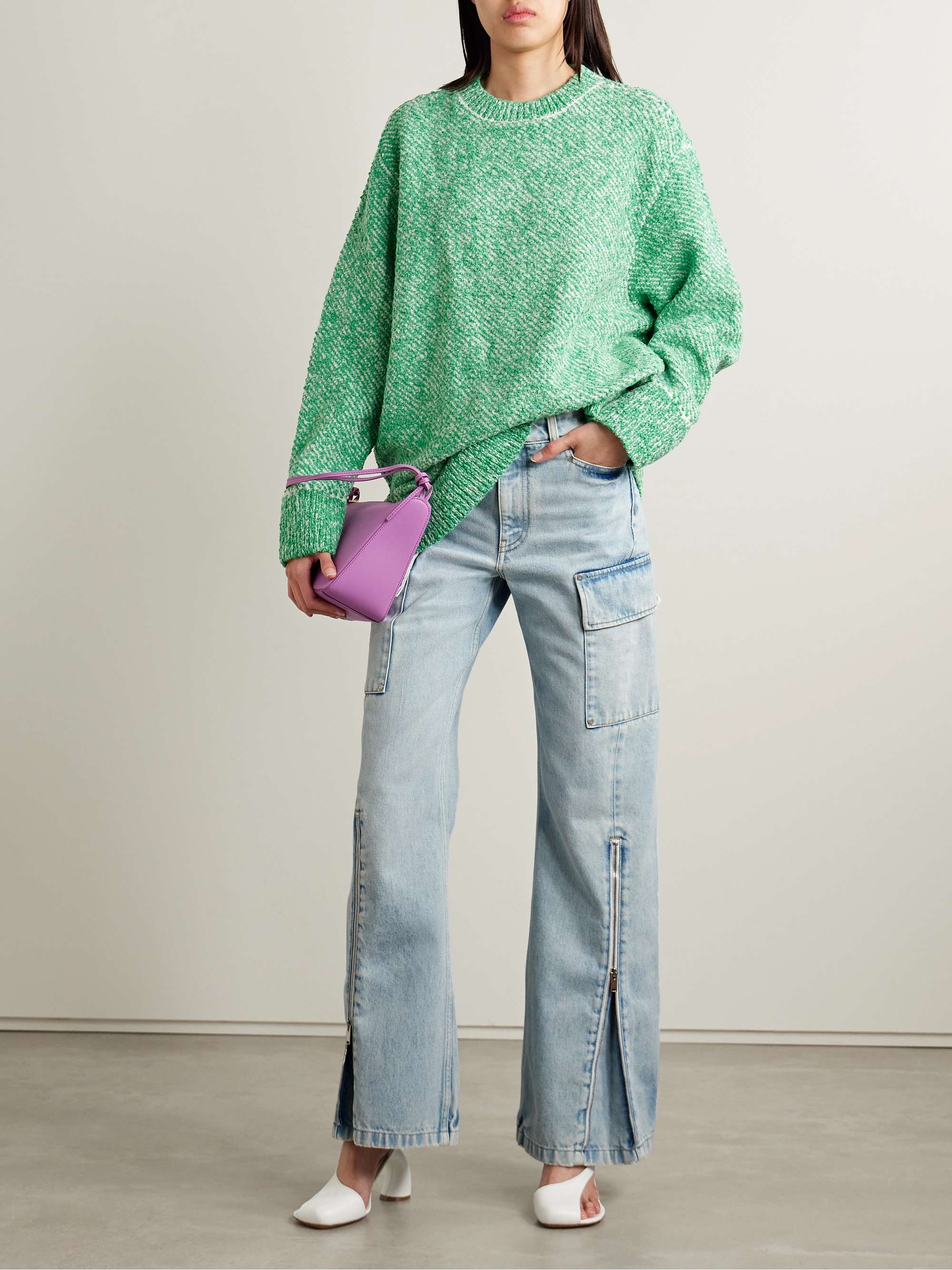 STELLA MCCARTNEY + NET SUSTAIN high-rise straight-leg organic jeans ...