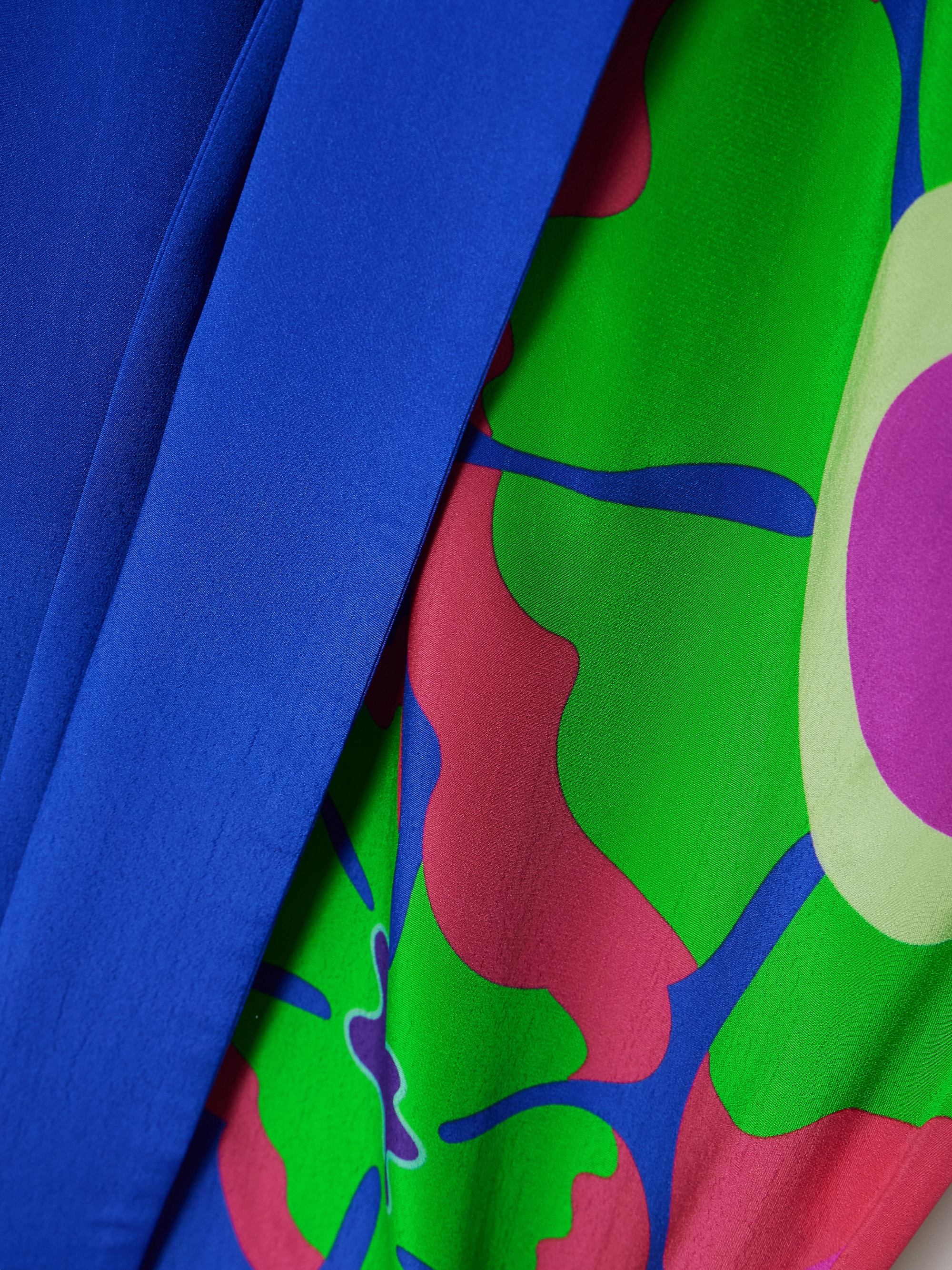 Borgo de Nor Aubrey belted one-sleeve fringed floral-print crepe midi dress