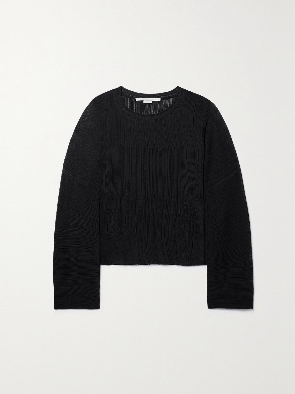 Stella Mccartney + Net Sustain Ribbed-knit Sweater In Black