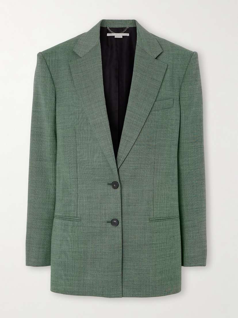 Stella McCartney + Net Sustain Oversized Wool-blend Blazer