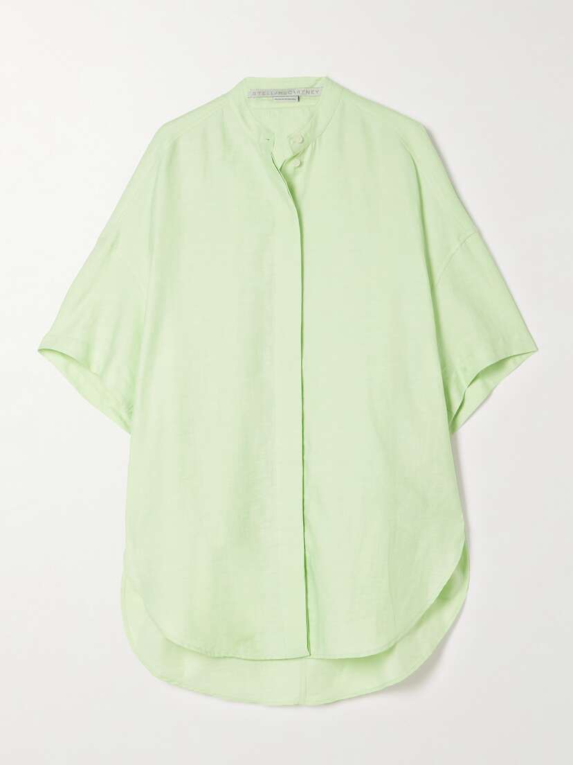 Stella McCartney + Net Sustain Oversized Linen And Cotton-blend Shirt