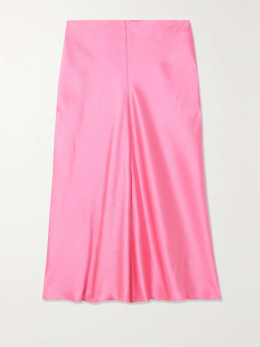 Stella McCartney Paneled Satin Midi Skirt