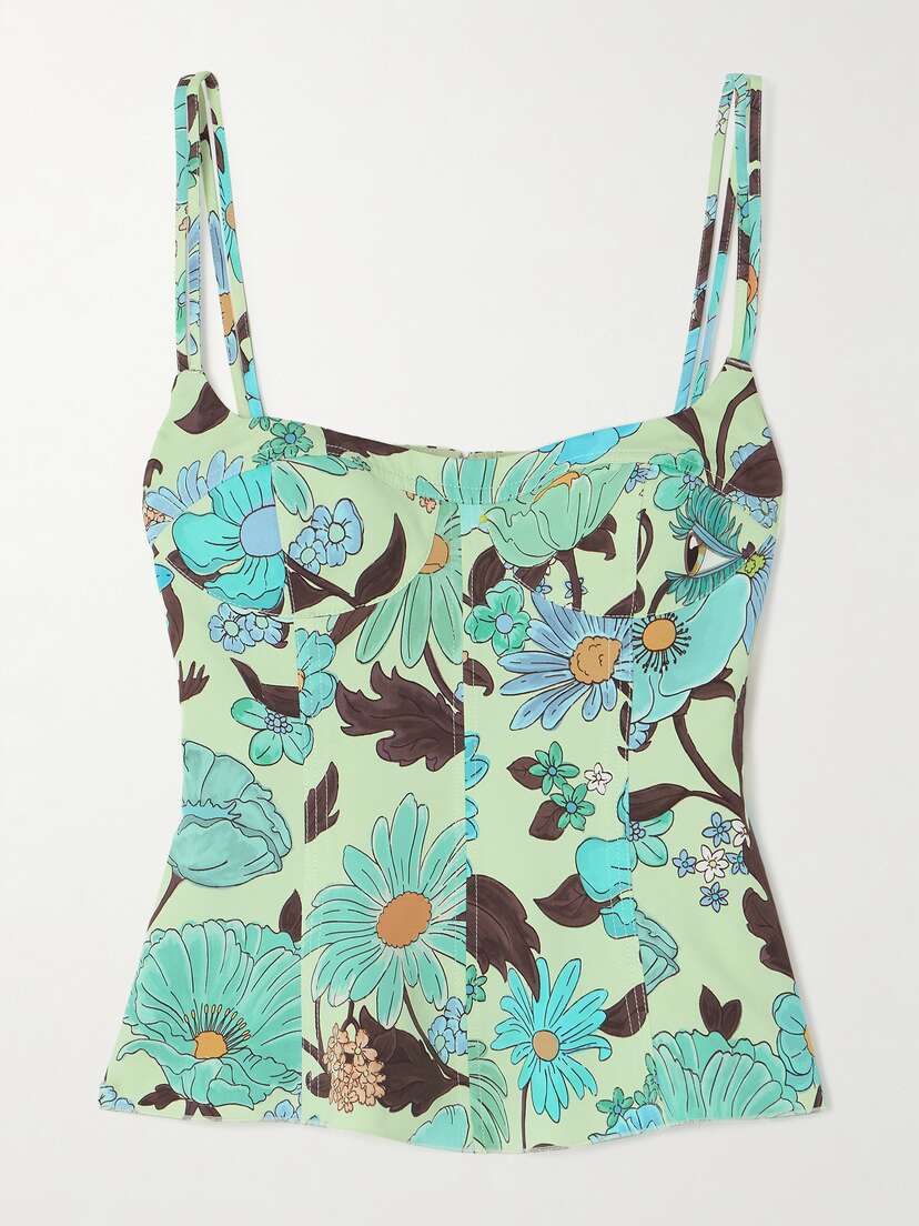 Stella McCartney + Net Sustain Floral-print Twill Camisole